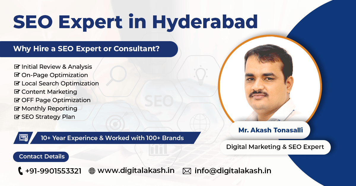 SEO Expert in Hyderabad – Akash Tonasalli