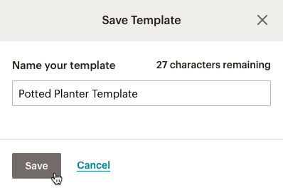 modal save template